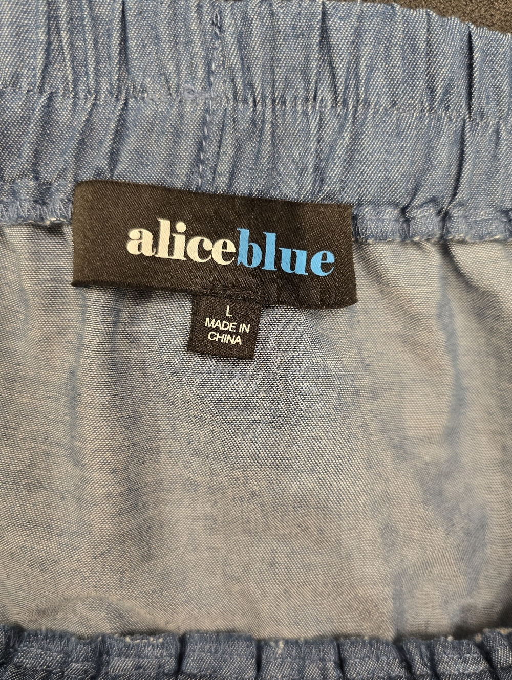Alice Blue floral embroidered tiered maxi skirt Blue White L - Picture 4 of 5